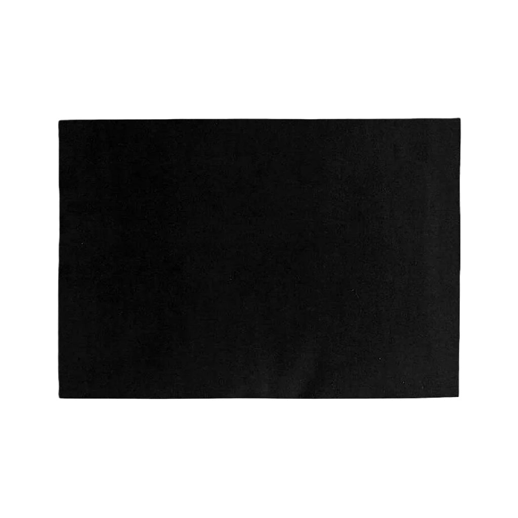 Dessous de verre rectangulaire – couleur unie, noir