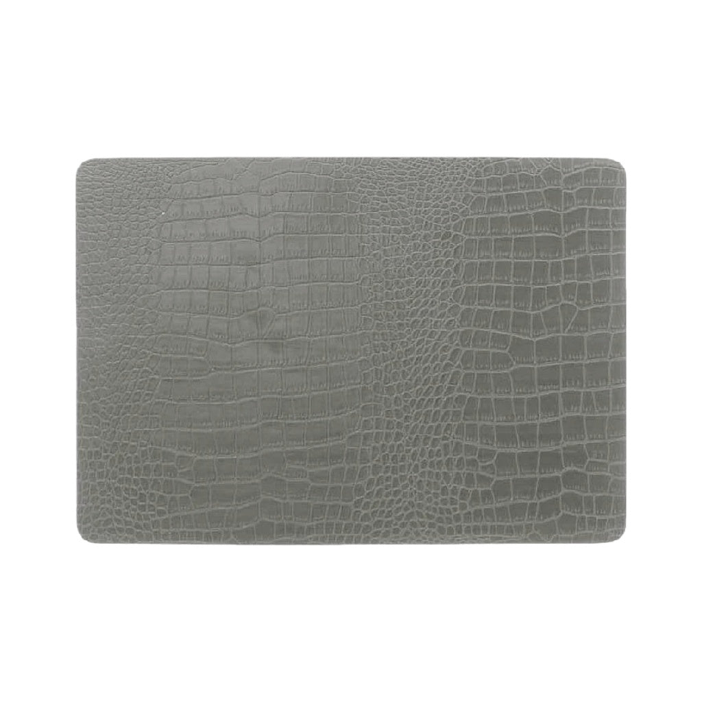 Dessous de verre rectangulaire – Effet cuir gris